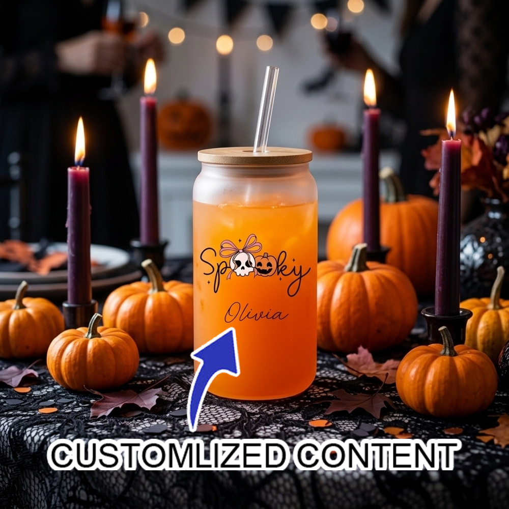 Custom Name Spooky Halloween G - Reusable Straw recension och pris