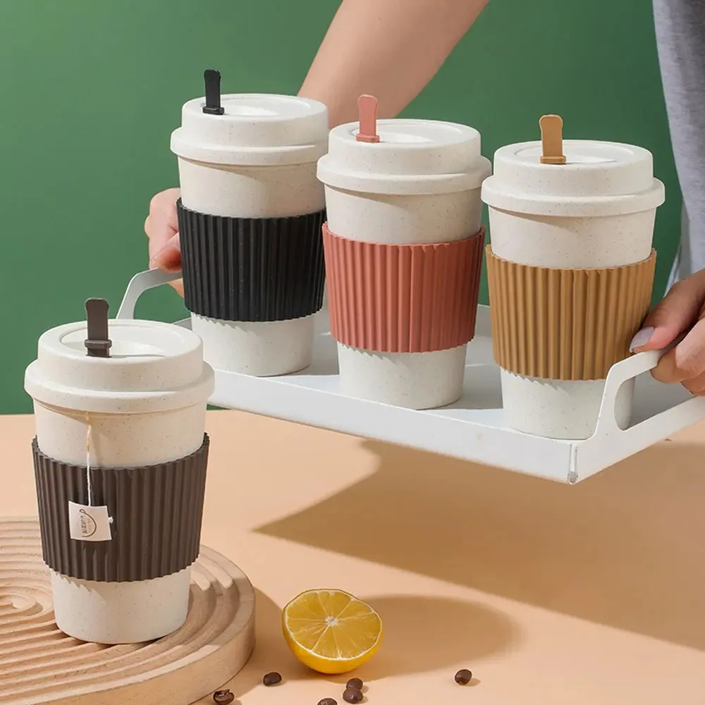 450ML Coffee Cups With Lids Wh - Reusable Straw recension och pris