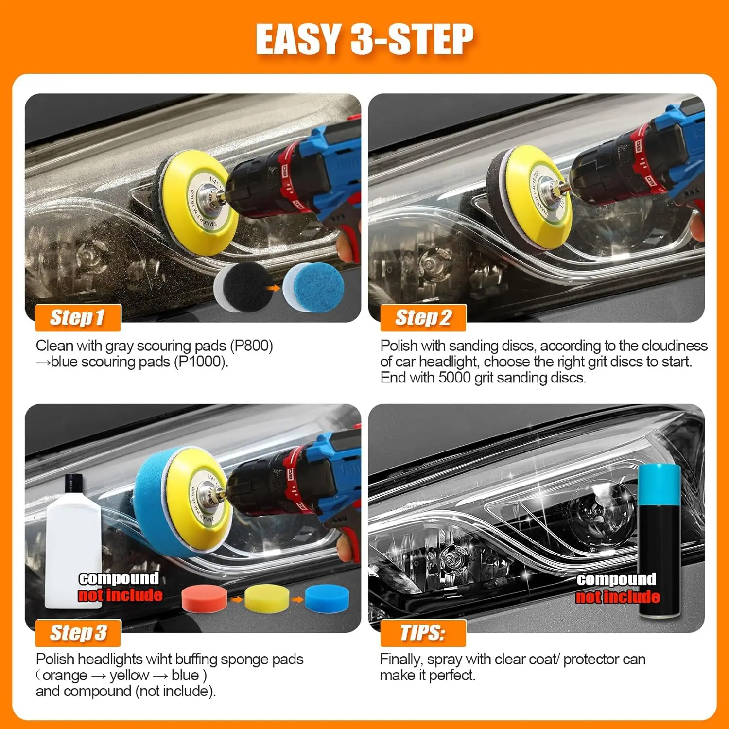 3 Inch Car Headlight Repair Ki - Beeswax Wrap recension och pris