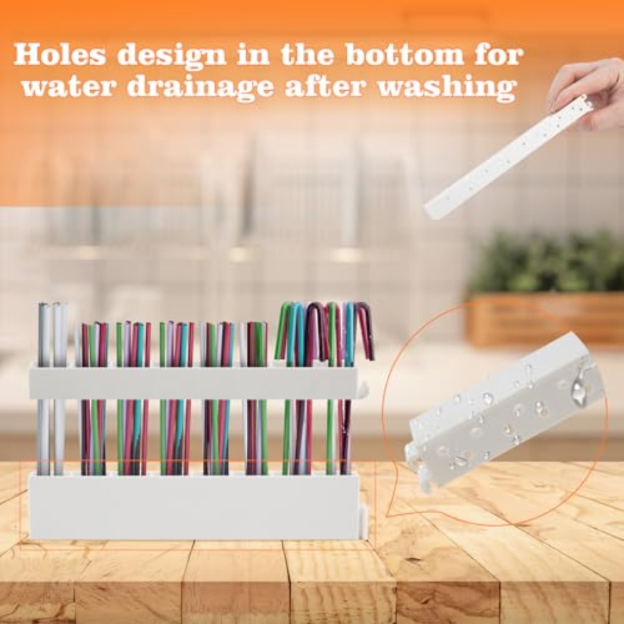 Straw Holder Straw Organizer R - Reusable Straw recension och pris