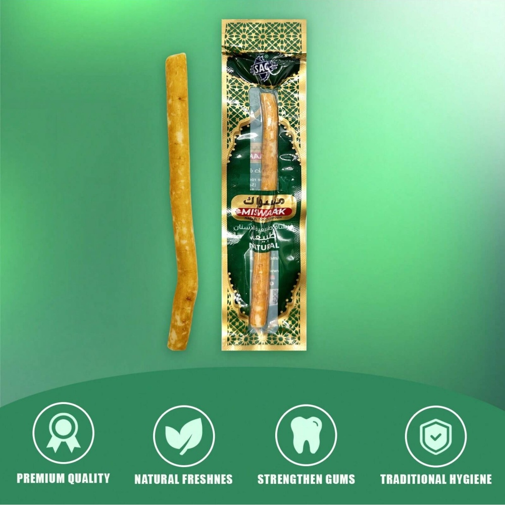 Natural Miswak Toothbrush Vacu - Bamboo Toothbrush recension och pris