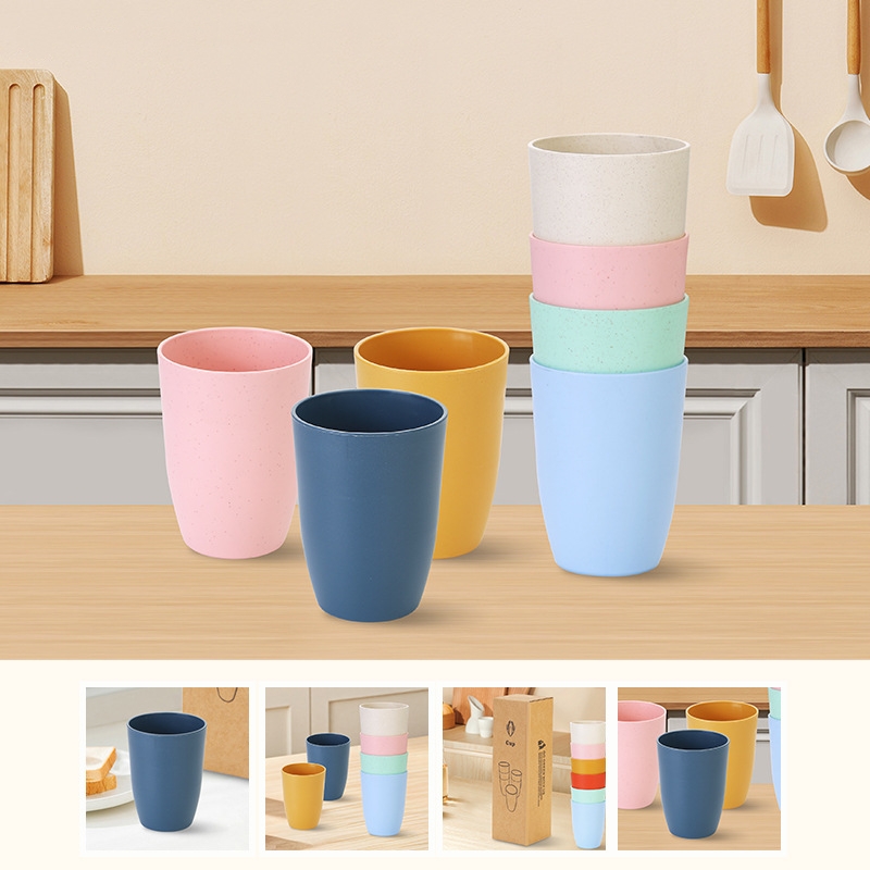 Wheat Straw Cups 6pcs Unbreaka - Reusable Straw recension och pris