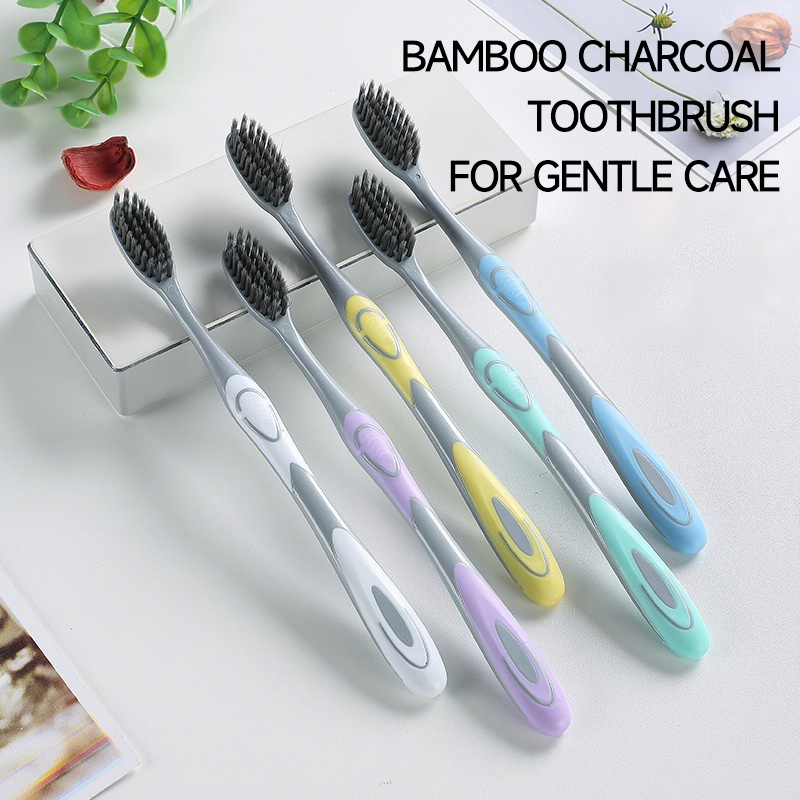 5/10pcs manual toothbrush with - Bamboo Toothbrush recension och pris