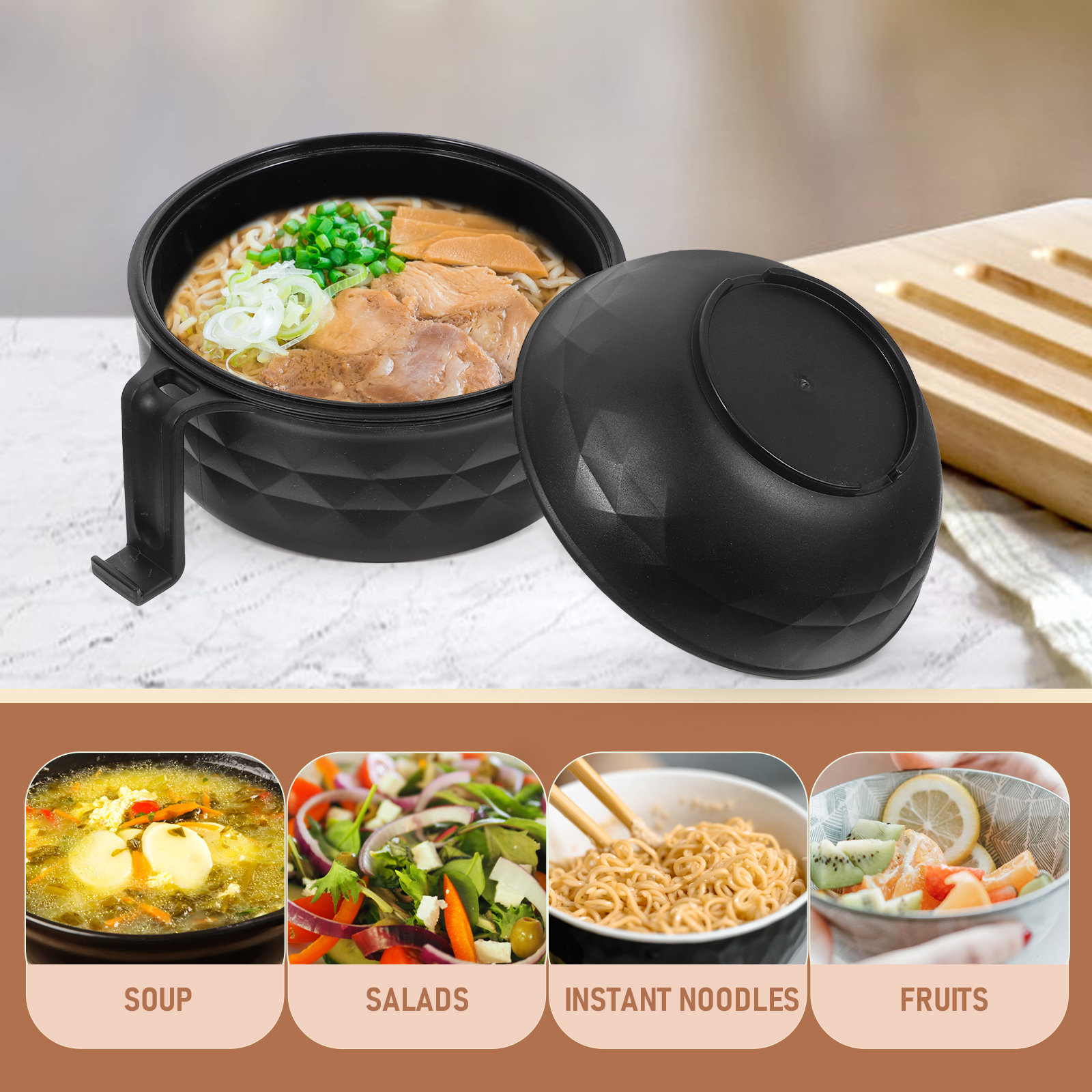 Straw Bento With Lid Multi-Fun - Reusable Straw recension och pris