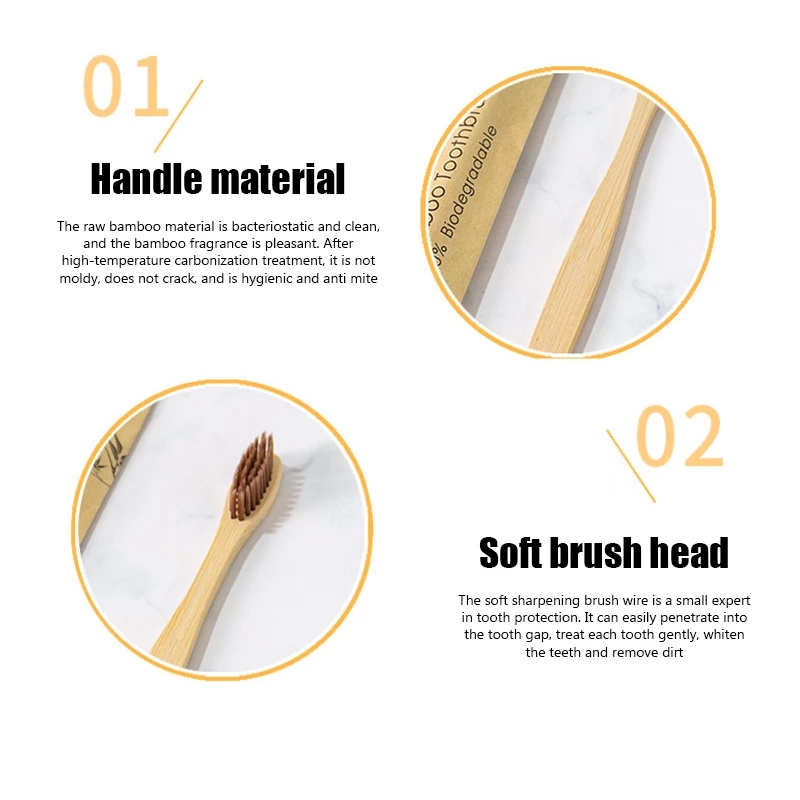 Bamboo Toothbrushes 100Pcs Eco - Bamboo Toothbrush recension och pris