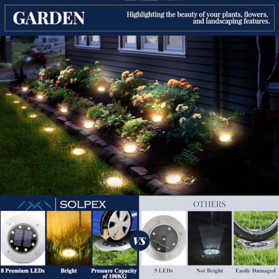 Solar Ground Lights Solar Ligh - Solar Garden Light recension och pris