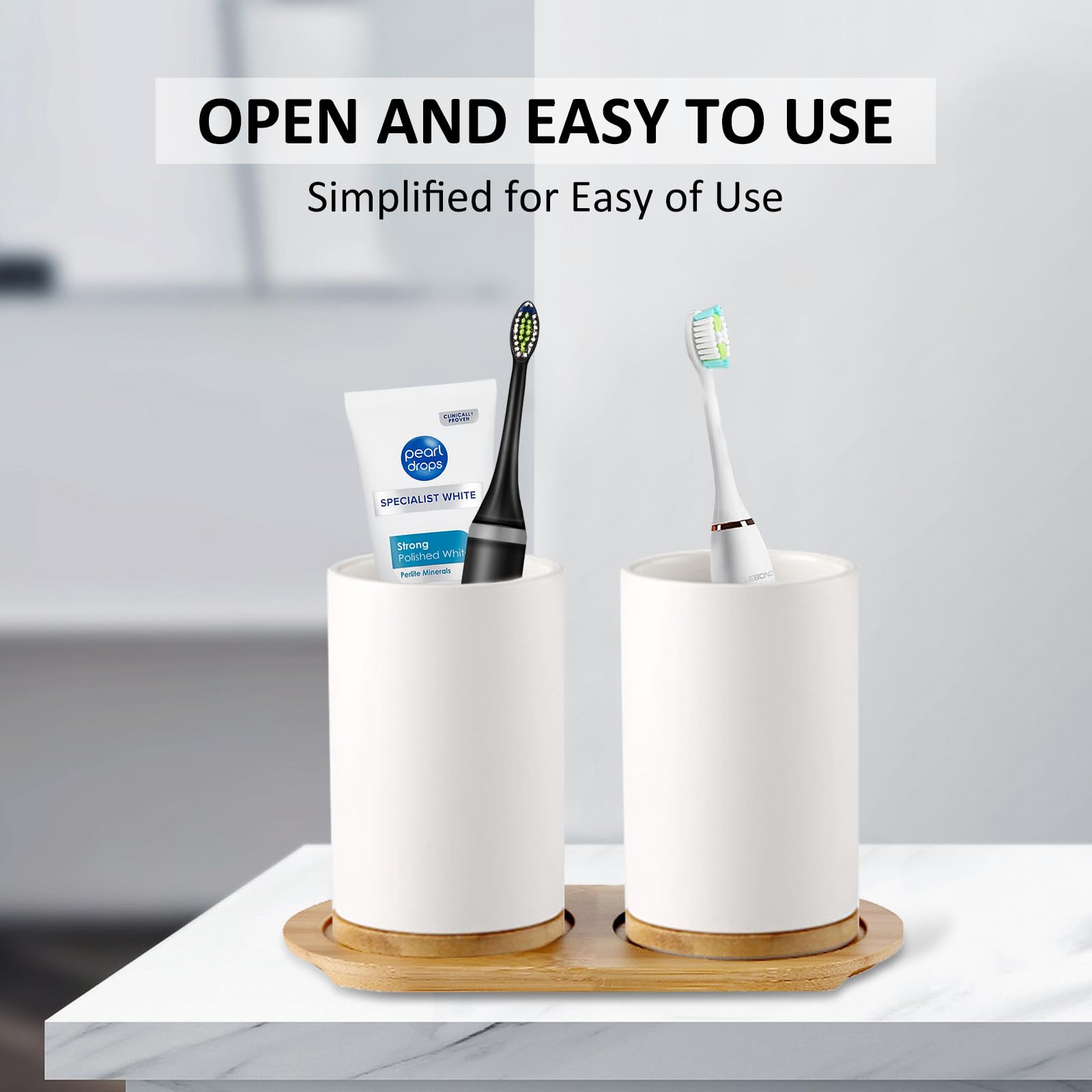 Ceramic Bathroom Set Fine Cera - Bamboo Toothbrush recension och pris