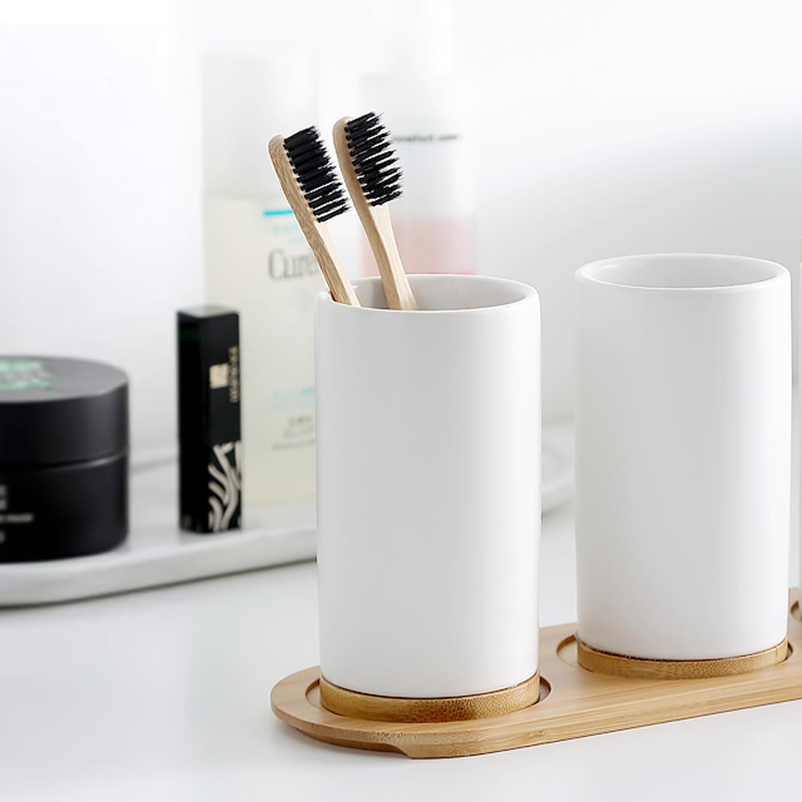 Ceramic Bathroom Set Fine Cera - Bamboo Toothbrush recension och pris