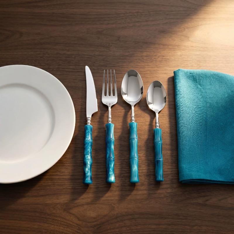 Bamboo Handle Acrylic 304 Stai - Bamboo Cutlery recension och pris